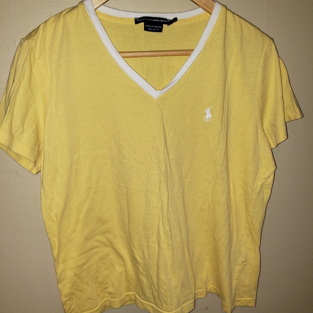 Ralph Lauren Sport Large Vneck yellow